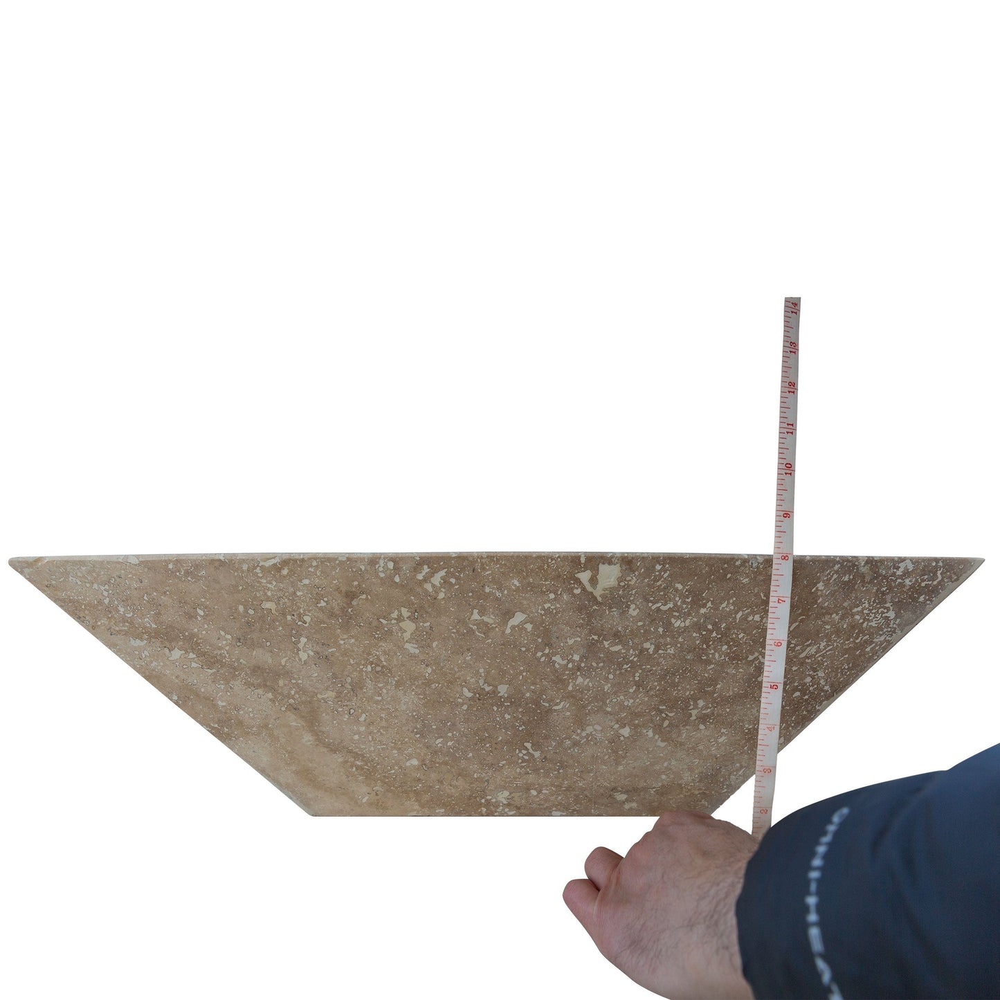 Aspendos Handcrafted Travertine Fire Pit – 24" Natural Stone Outdoor Hearth