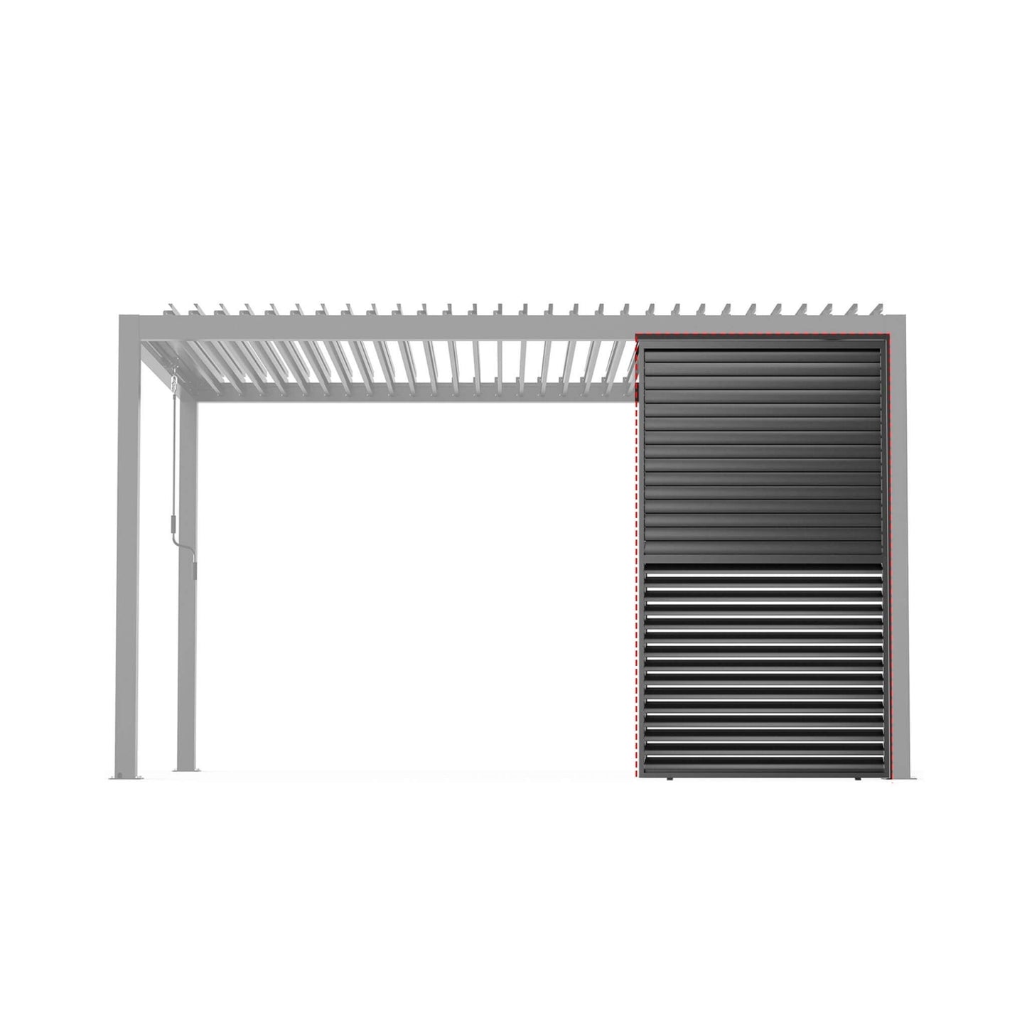 The Equinox Privacy Shield | 4' x 7' Aluminum Louvered Side Panel