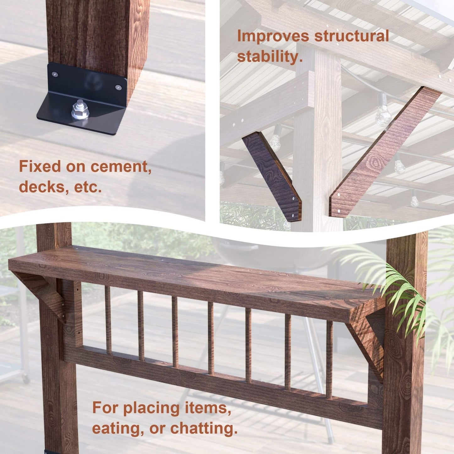 The Alpine Chef's Pavilion | 6' x 13' Hardtop Wooden Grill Gazebo