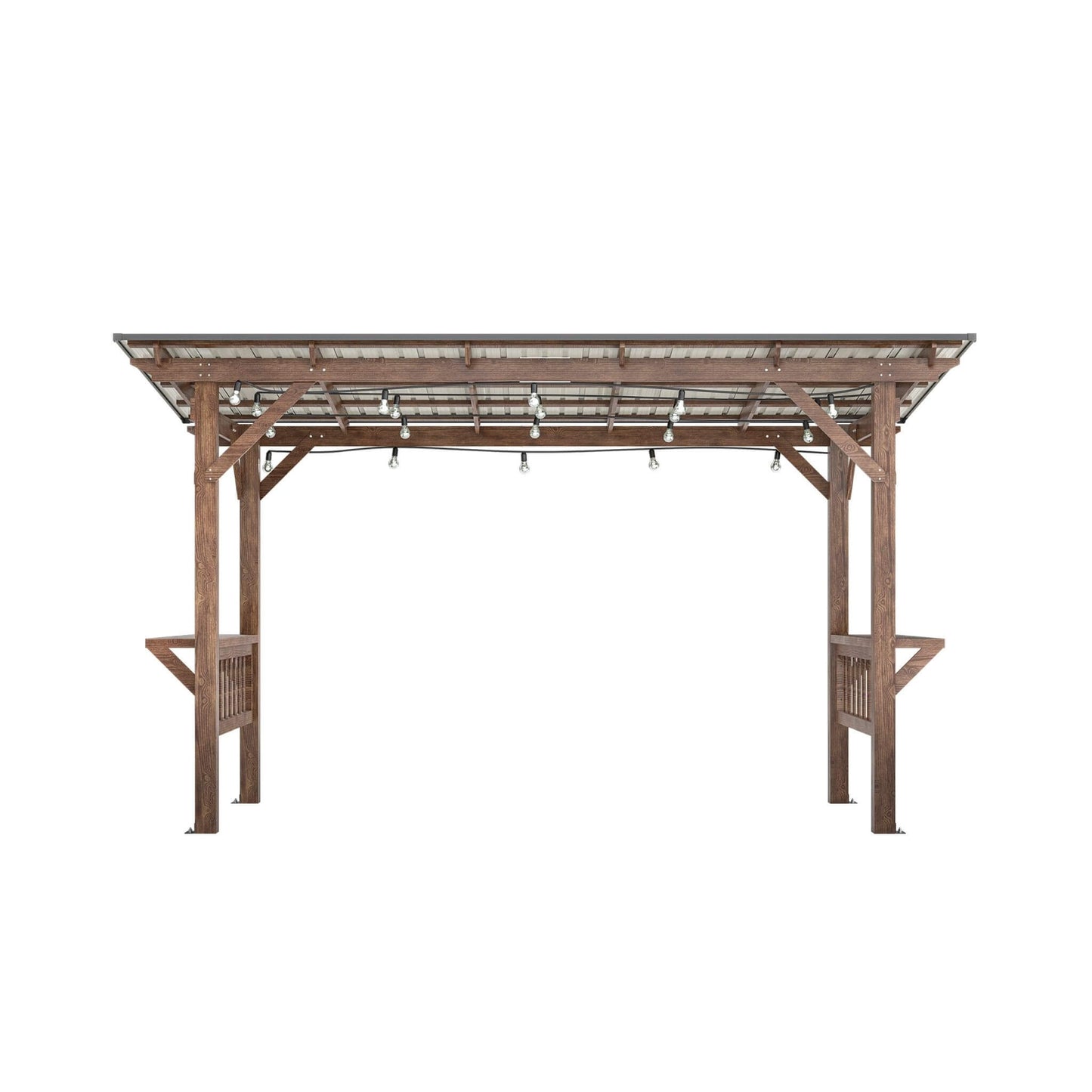 The Alpine Chef's Pavilion | 6' x 13' Hardtop Wooden Grill Gazebo