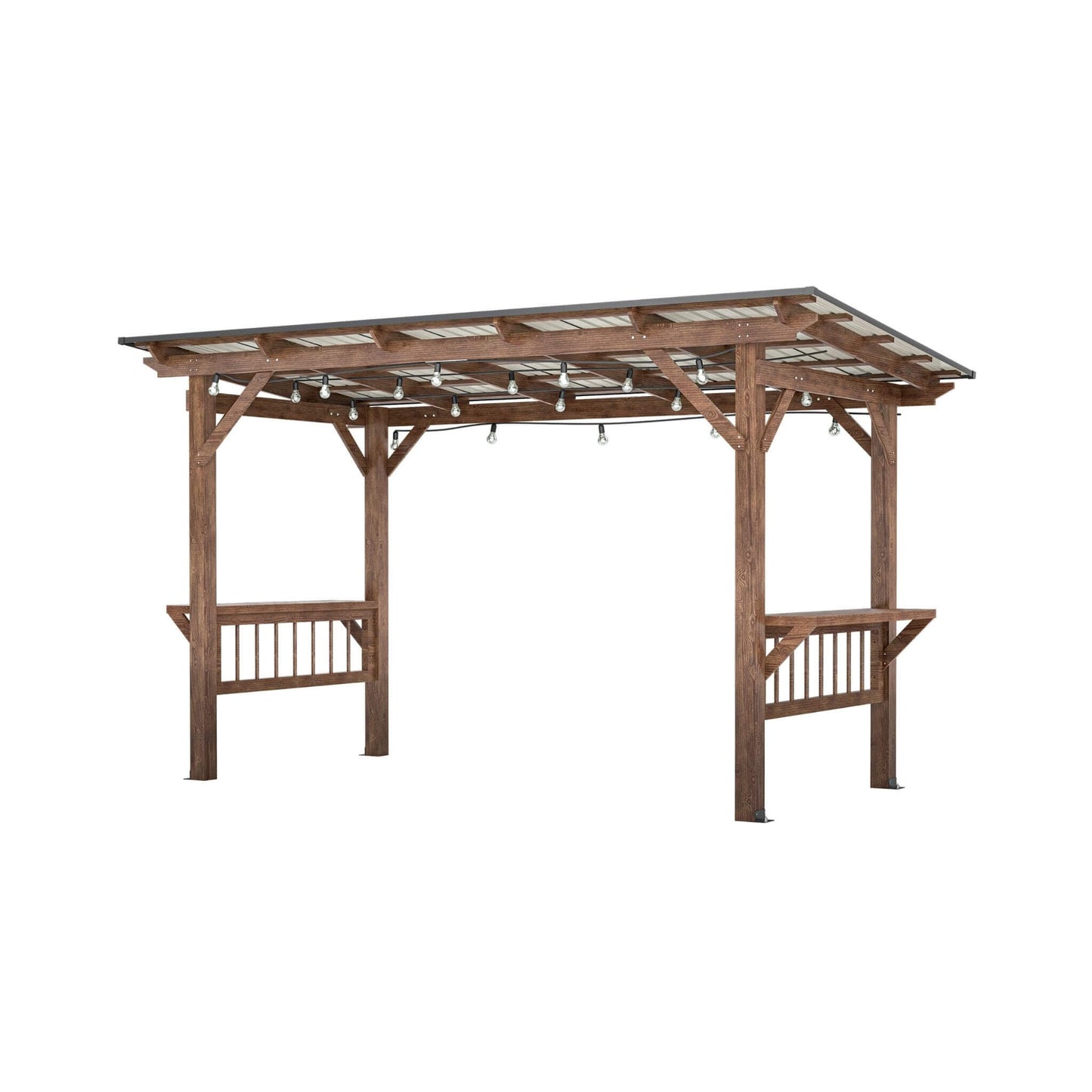 The Alpine Chef's Pavilion | 6' x 13' Hardtop Wooden Grill Gazebo