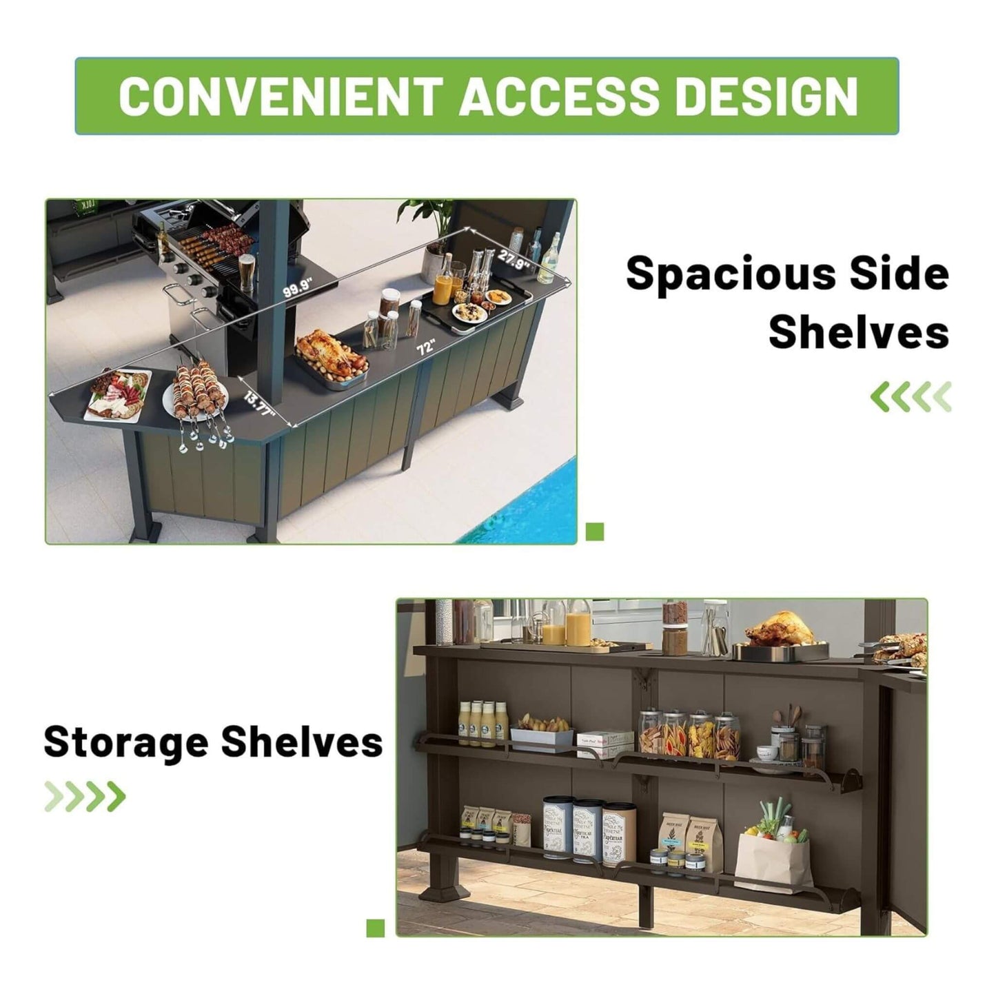 The Apex Culinary Pavilion | 9' x 10' Modern Slanted Hardtop