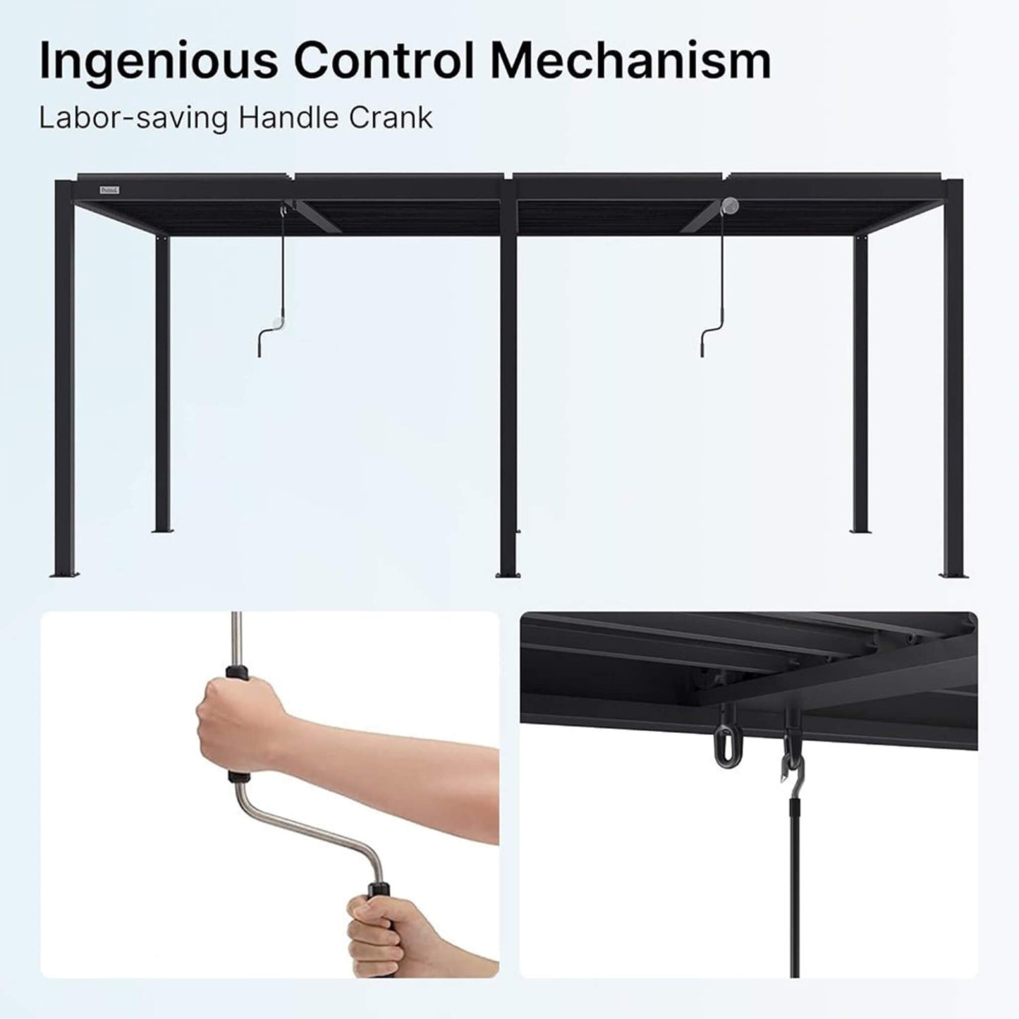 The Vantage Bioclimatic 10' x 19' Pergola | All-Aluminum Adjustable Louvered Roof