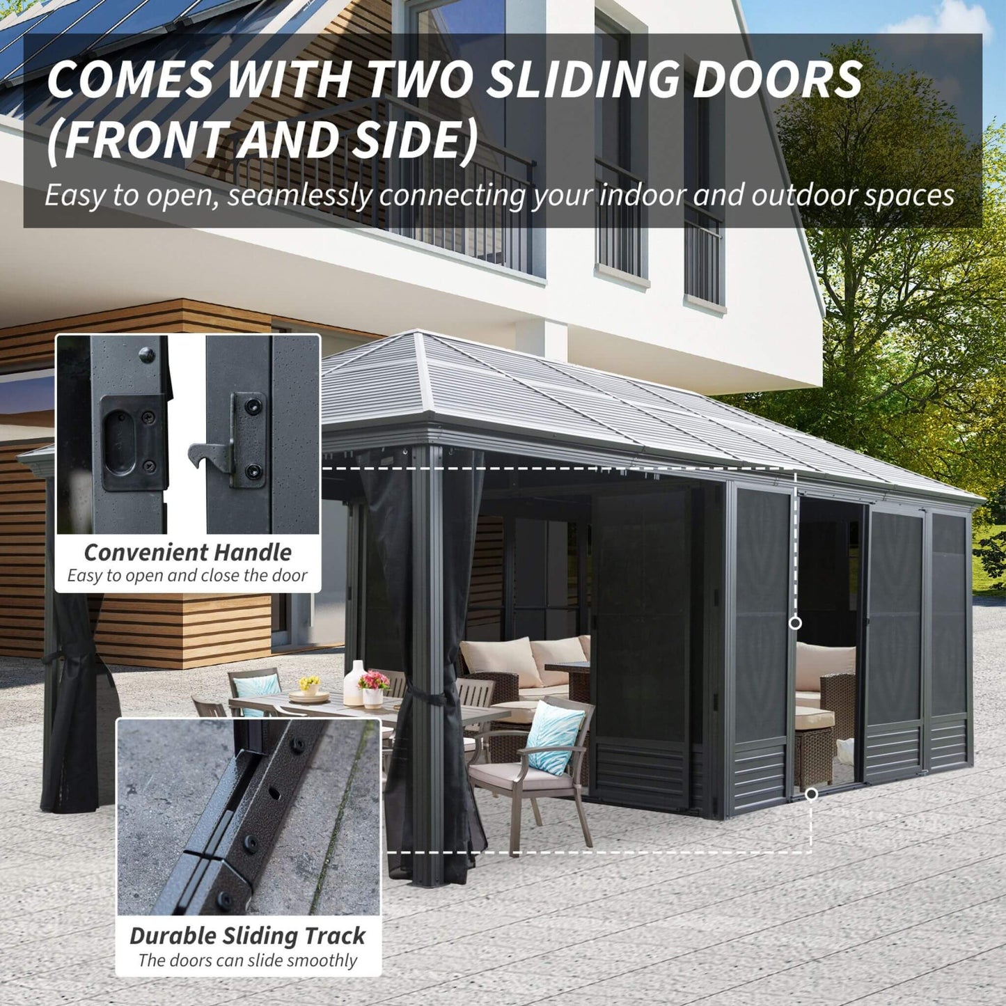 The Grand Vista 11' x 21' All-Season Solarium | Galvanized Steel Roof