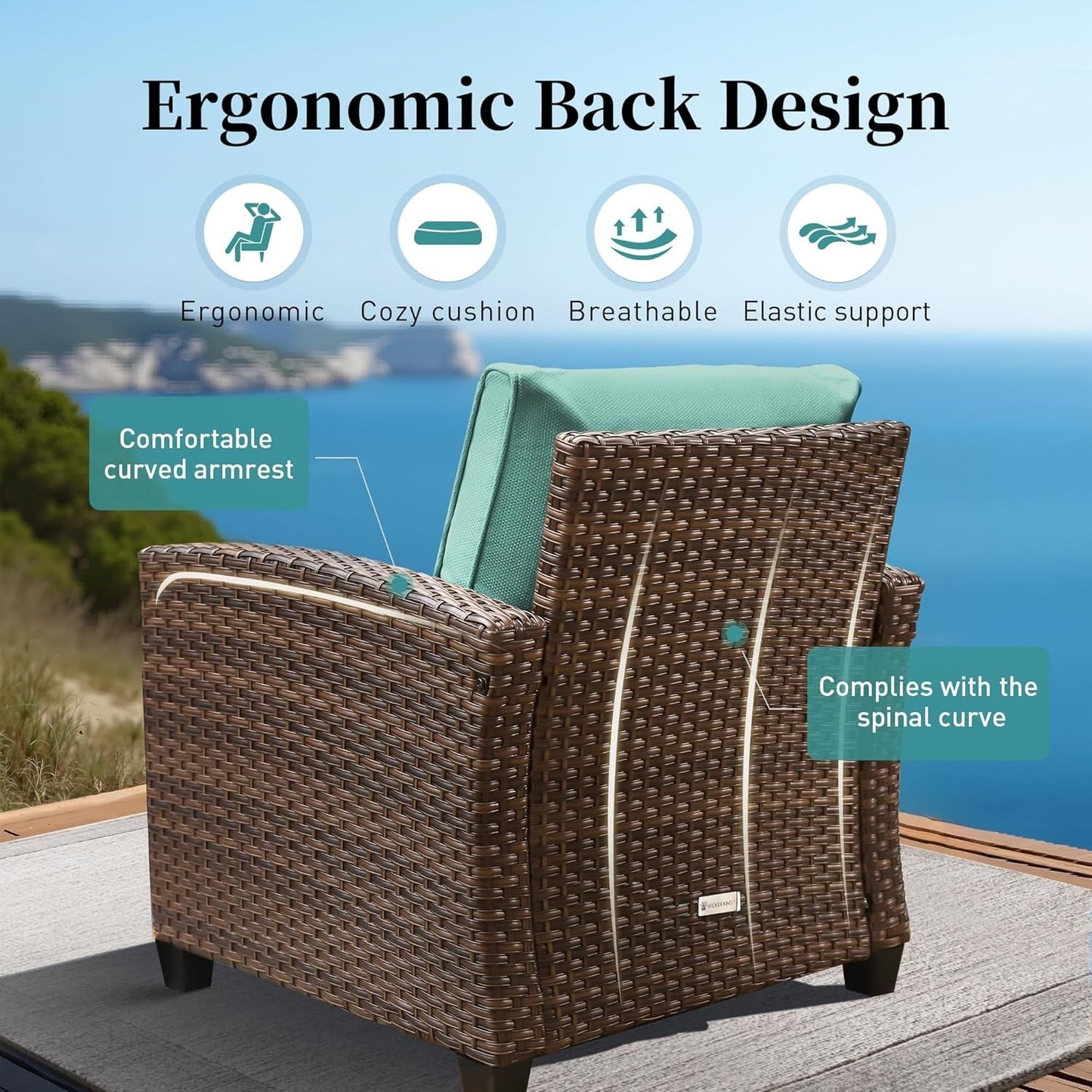 Estate Wicker Retreat: Premier 9-Person Fire Pit Conversation Set