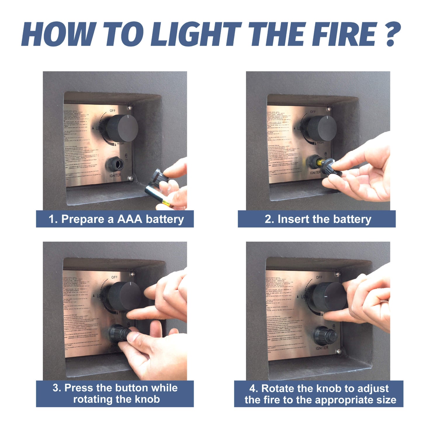 42" Modern Concrete Outdoor Fire Pit Bowl – 65,000 BTU GFRC Propane Hearth