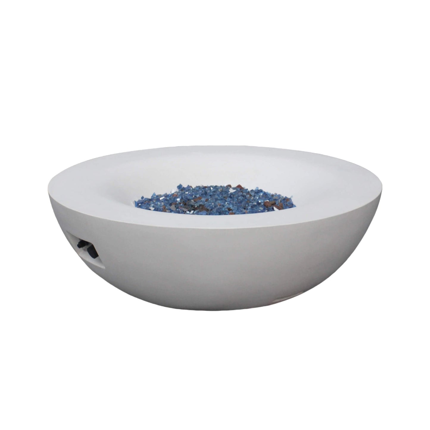 42" Modern Concrete Outdoor Fire Pit Bowl – 65,000 BTU GFRC Propane Hearth