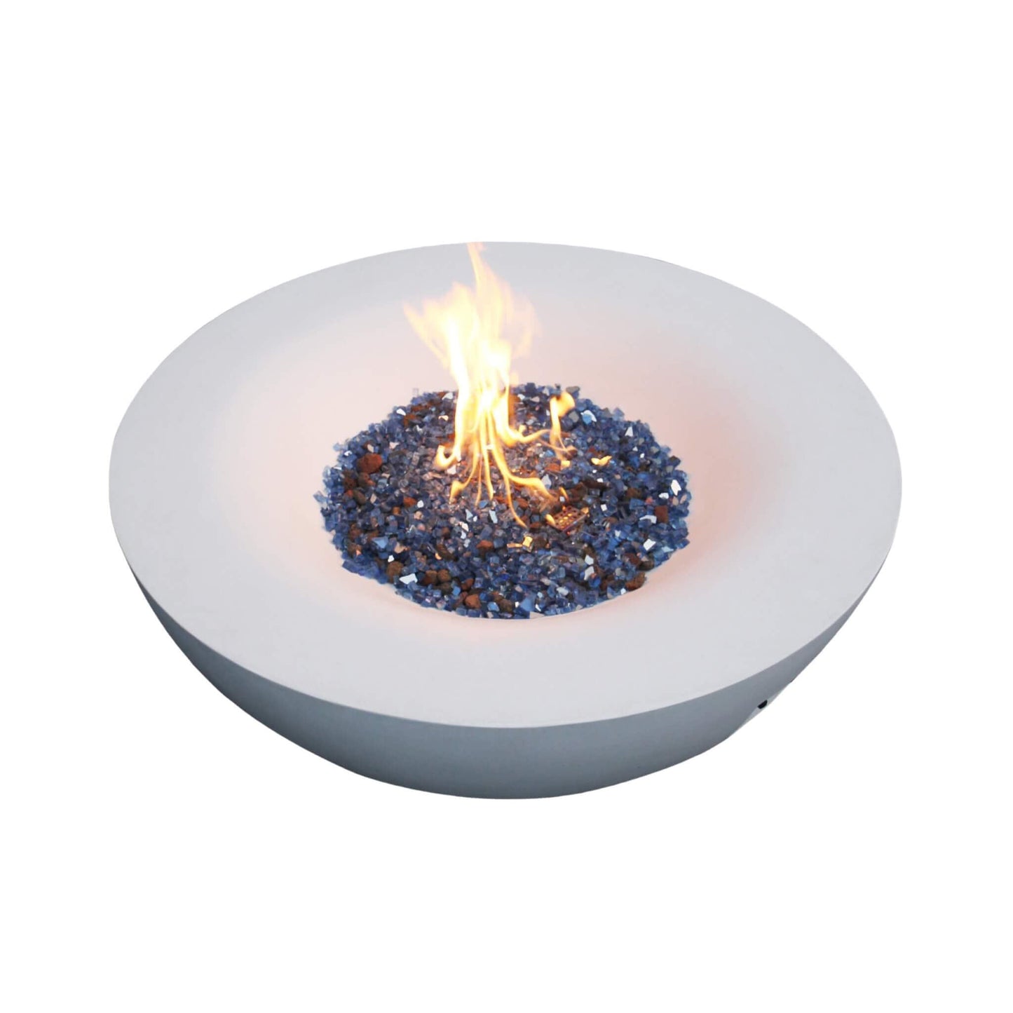 42" Modern Concrete Outdoor Fire Pit Bowl – 65,000 BTU GFRC Propane Hearth