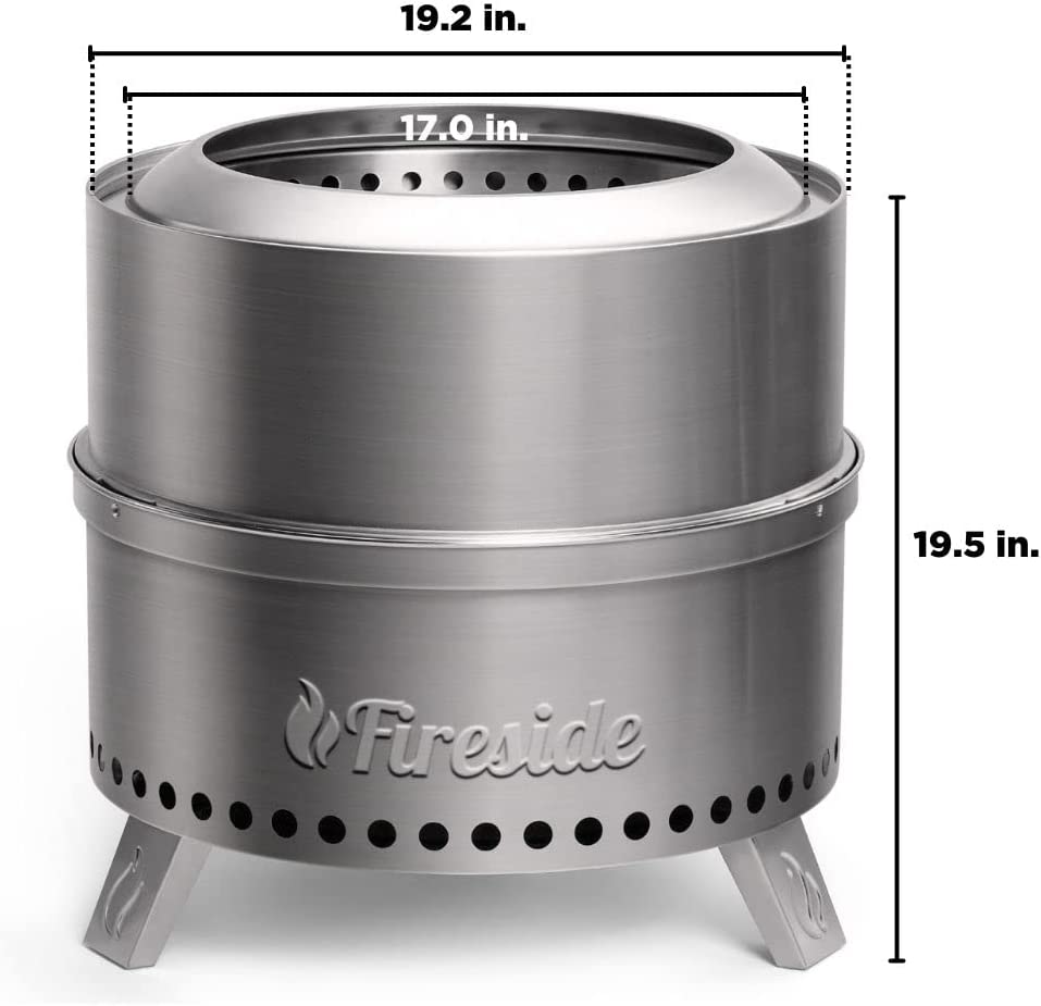 Fireside Rapid-Ignition Smokeless Fire Pit – 3-Minute High-Velocity Wood-Burning Hearth