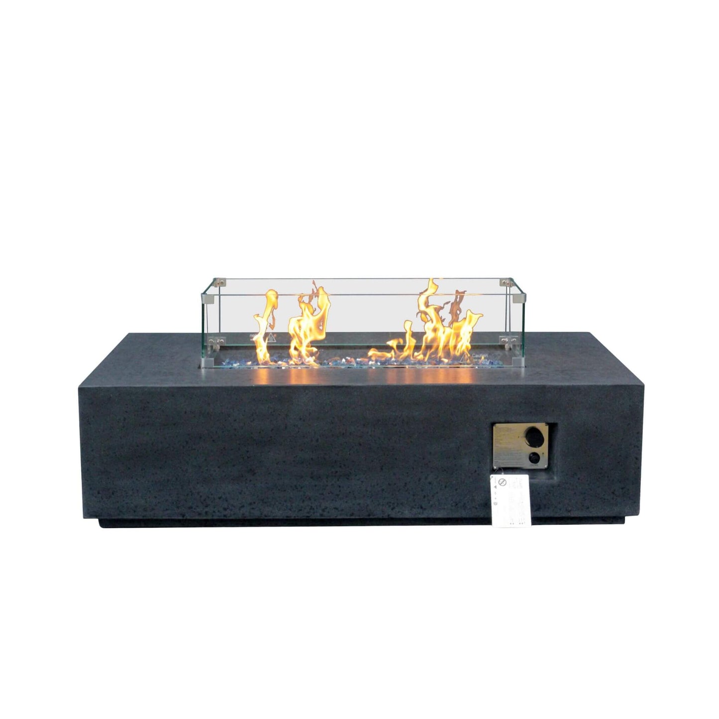 52" Modern Concrete Propane Fire Pit Table – 65,000 BTU Luxury Outdoor Hearth