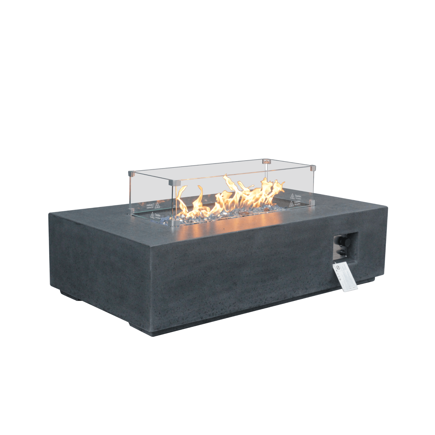 52" Modern Concrete Propane Fire Pit Table – 65,000 BTU Luxury Outdoor Hearth