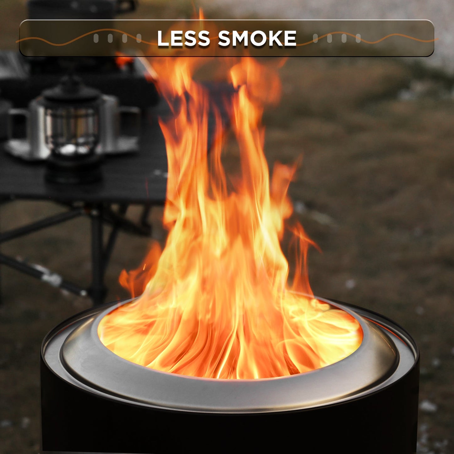 Fireside Rapid-Ignition Smokeless Fire Pit – Dual-Airflow High-Efficiency Bonfire