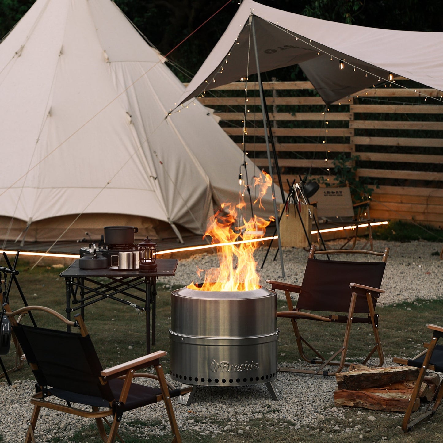 Fireside Rapid-Ignition Smokeless Fire Pit – 3-Minute High-Velocity Wood-Burning Hearth