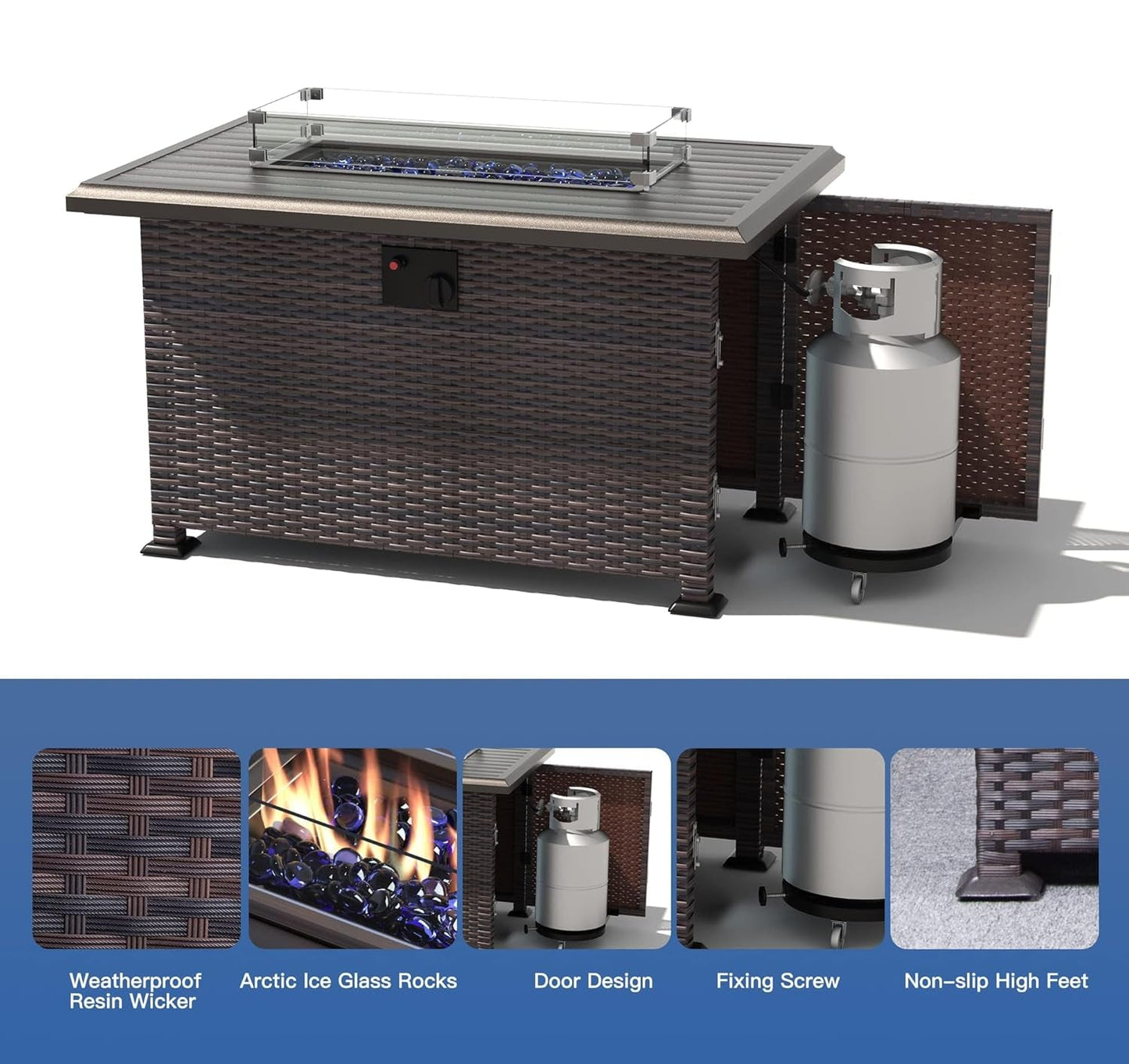 13-Piece Luxury Outdoor Living Collection with Integrated Fire Pit