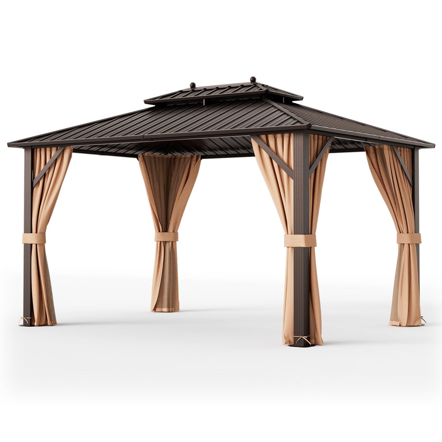 The Summit Estate Hardtop Gazebo | Galvanized Steel Double Roof