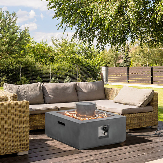 Aspendos 2-in-1 Water Fountain & Fire Pit Table – 50,000 BTU CSA-Certified Outdoor Oasis