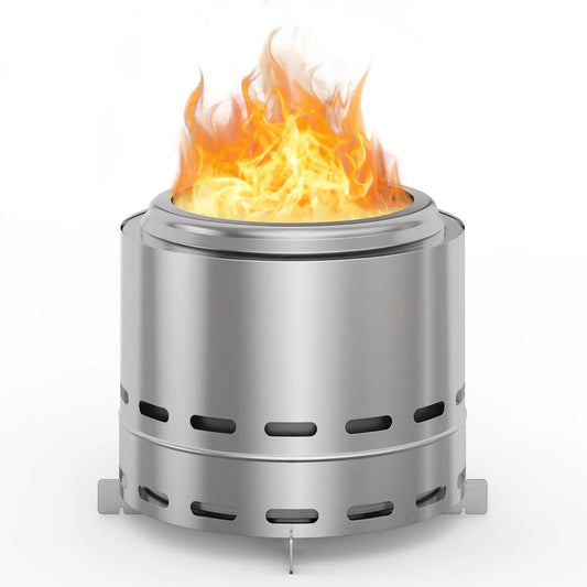 Portable Smokeless Fire Pit – Stainless Steel High-Output Hearth with Carry Bag