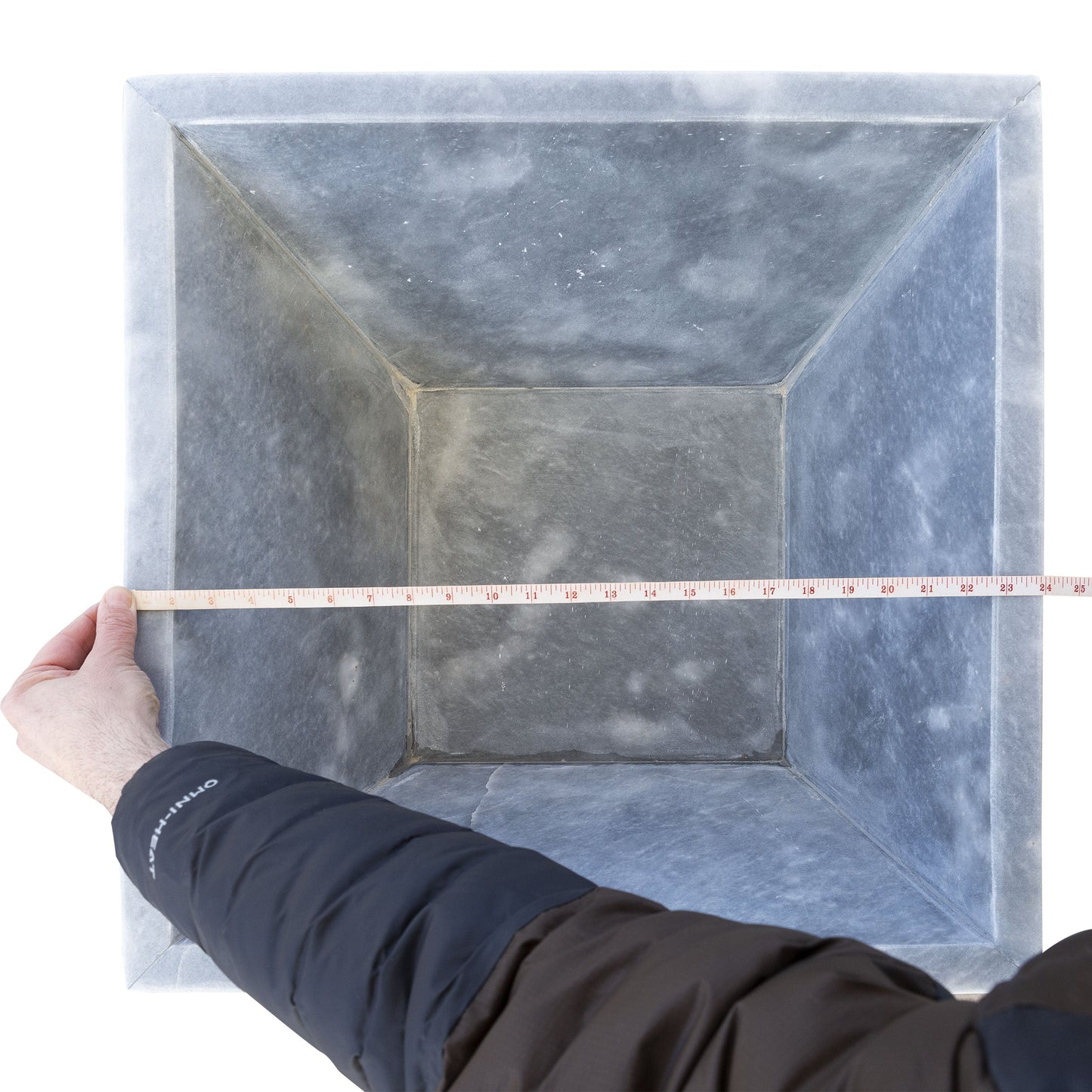 Bluestone Marble Handcrafted Fire Pit – 24" Natural Stone Square Hearth