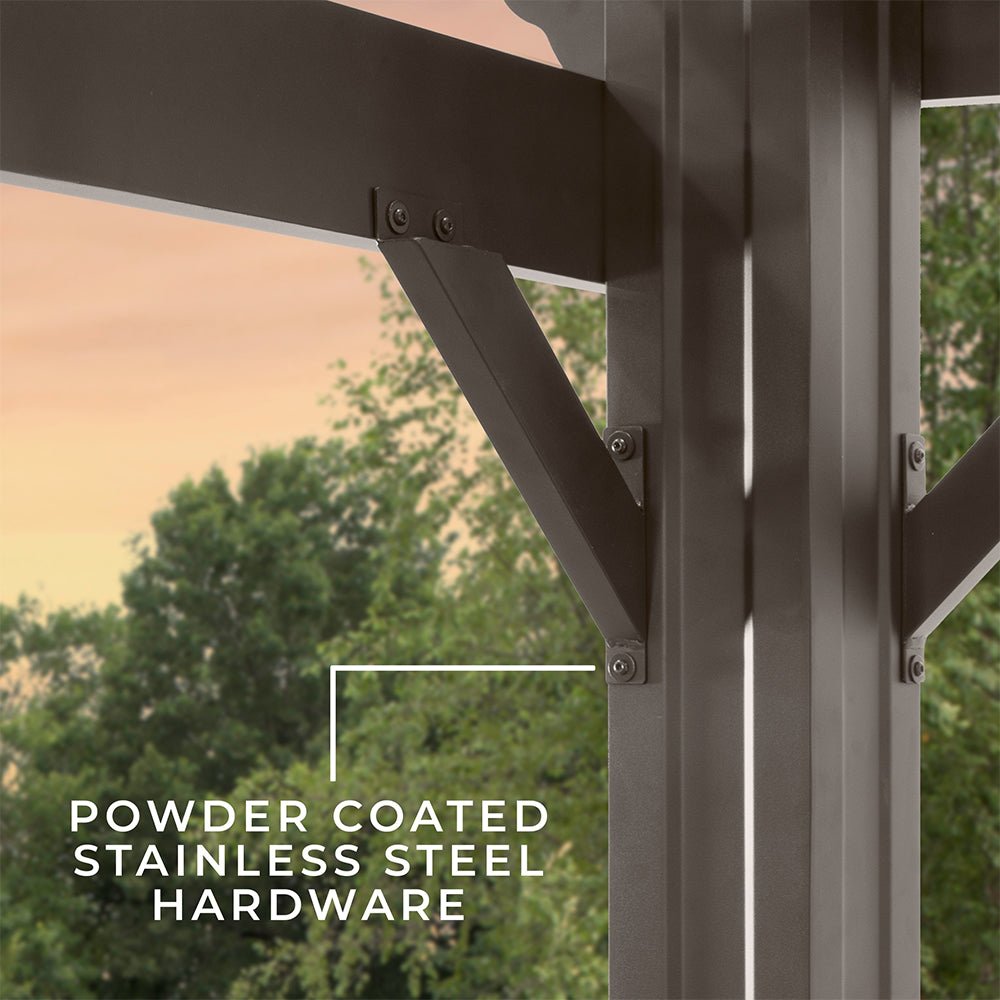 The Fortress 10' x 12' Heavy-Duty Steel Pergola | 100 MPH Wind Rated