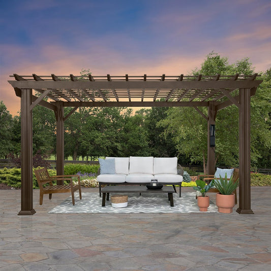 The Fortress 10' x 12' Heavy-Duty Steel Pergola | 100 MPH Wind Rated