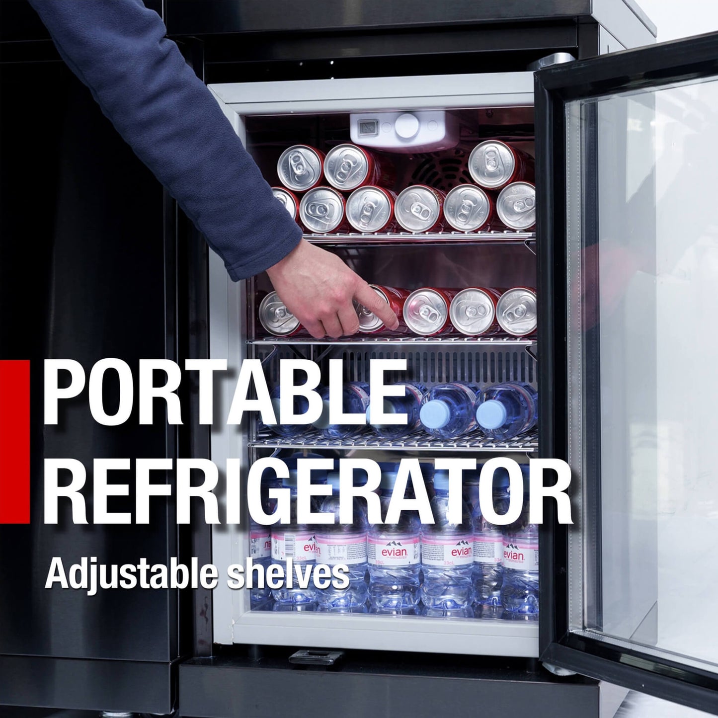 Castelle Flame 85K BTU Outdoor BBQ Kitchen Grill Island With 43-Inch 6-Burner Grill, Wine Fridge, Rotisserie Kit, And Sink