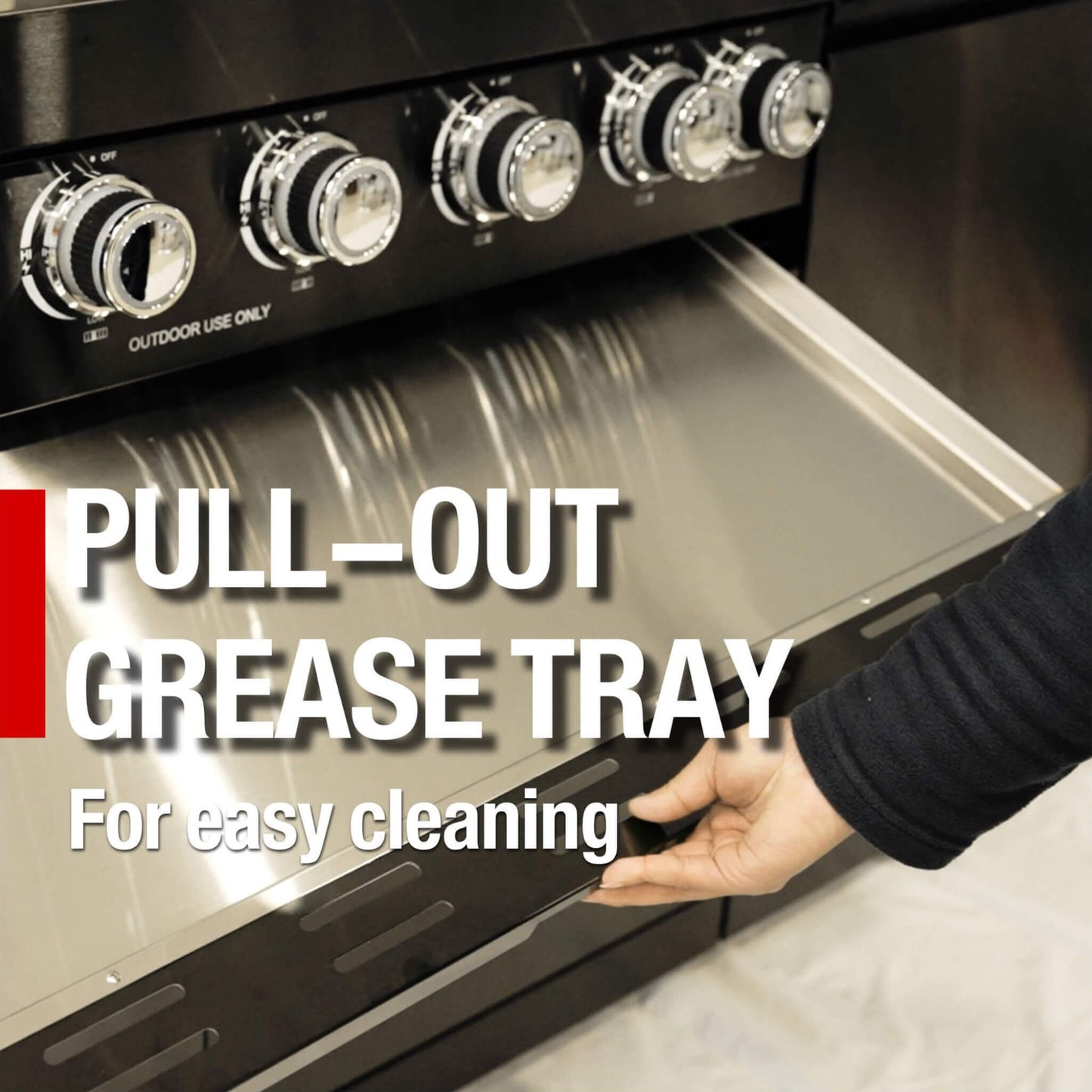 Castelle Flame 85K BTU Outdoor BBQ Kitchen Grill Island With 43-Inch 6-Burner Grill, Wine Fridge, Rotisserie Kit, And Sink