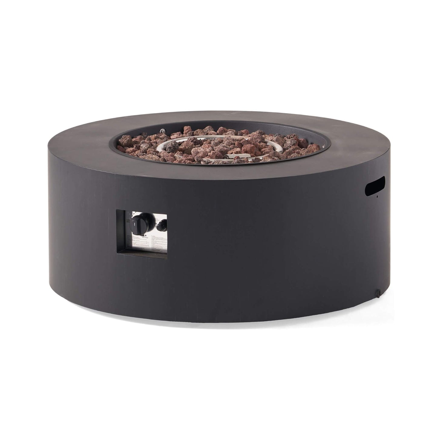 32" Modern Round Iron Fire Pit – 40,000 BTU Smokeless Propane Hearth