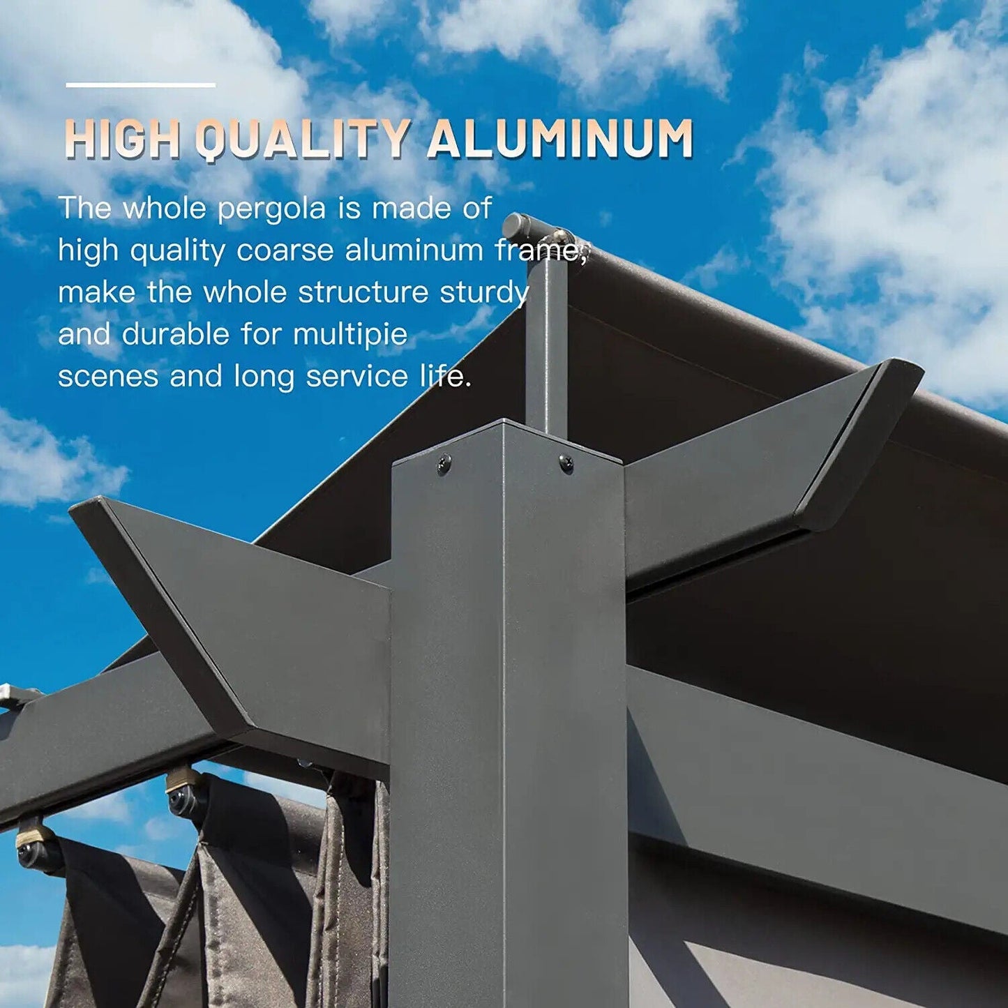 The Eclipse Convertible 11' x 16' Retractable Pergola | Aluminum Frame