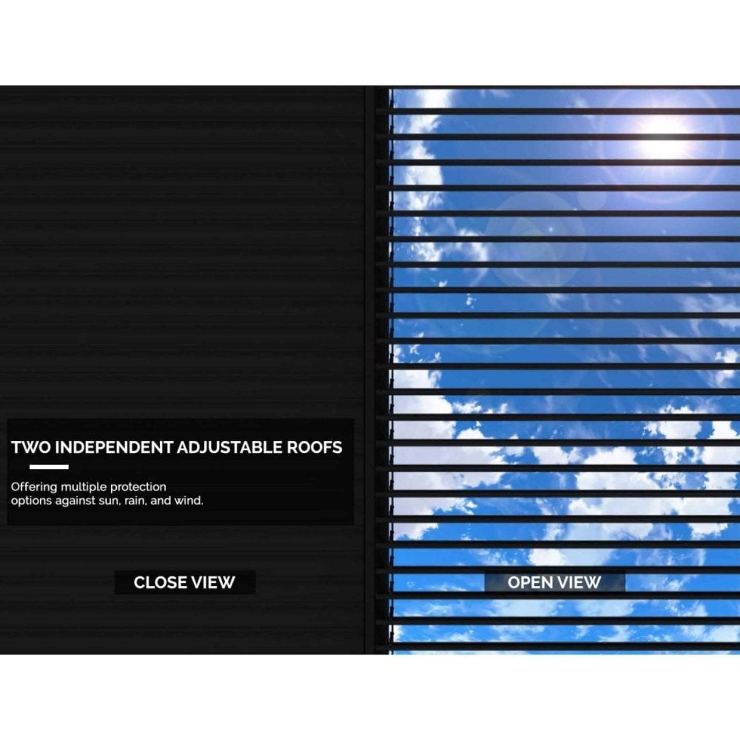 The Horizon Elite 12' x 16' Bioclimatic Louvered Pergola | Adjustable Aluminum Roof