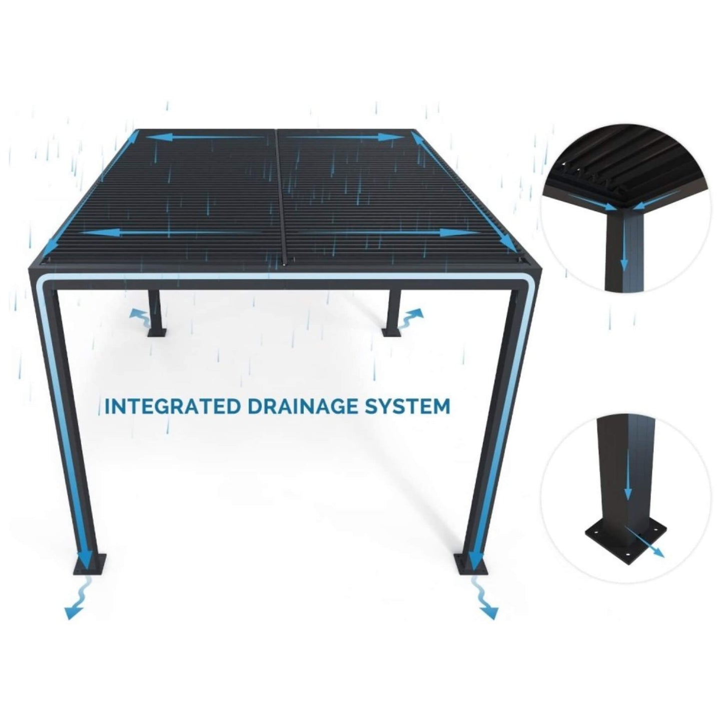 The Horizon Elite 12' x 16' Bioclimatic Louvered Pergola | Adjustable Aluminum Roof