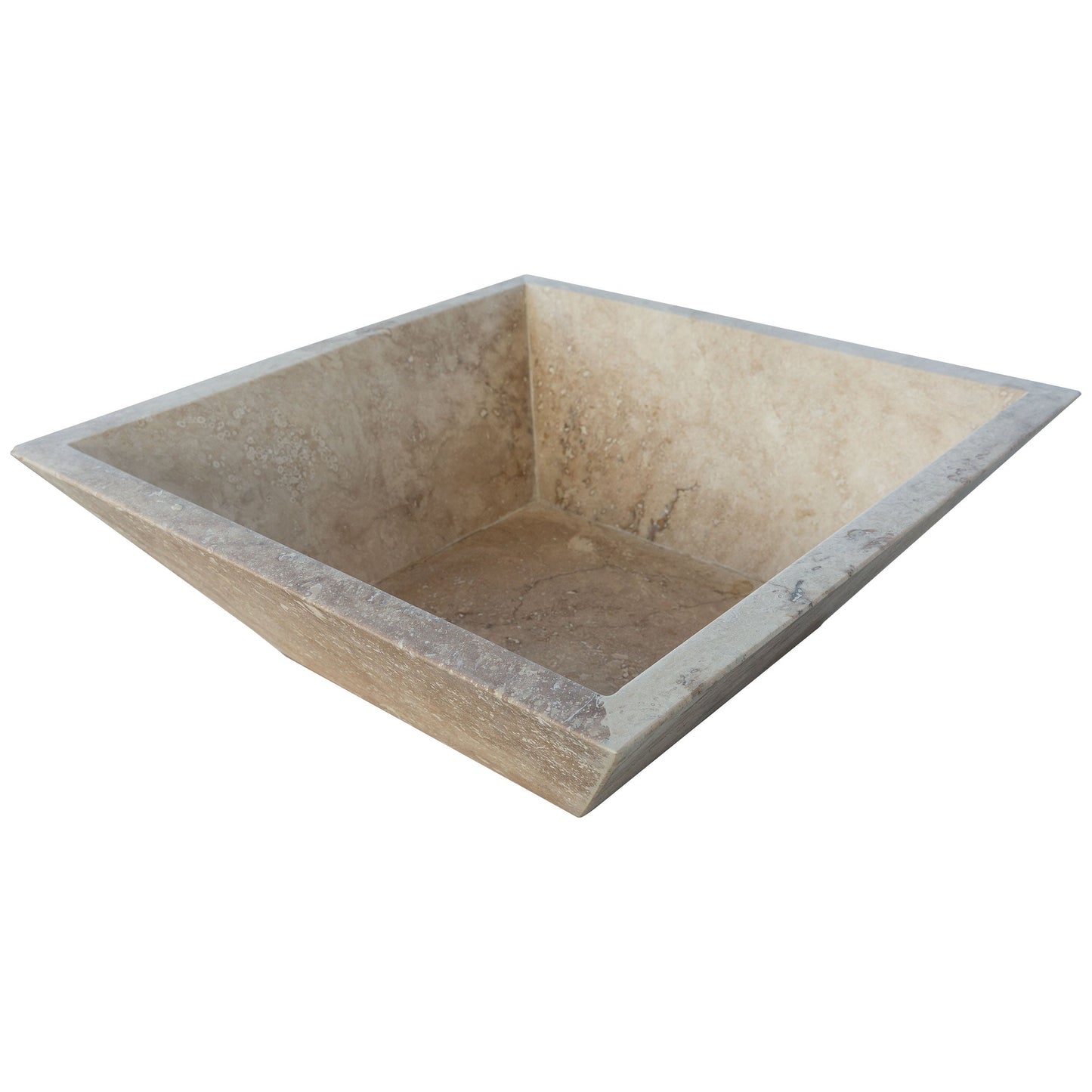 Aspendos Handcrafted Travertine Fire Pit – 24" Natural Stone Outdoor Hearth