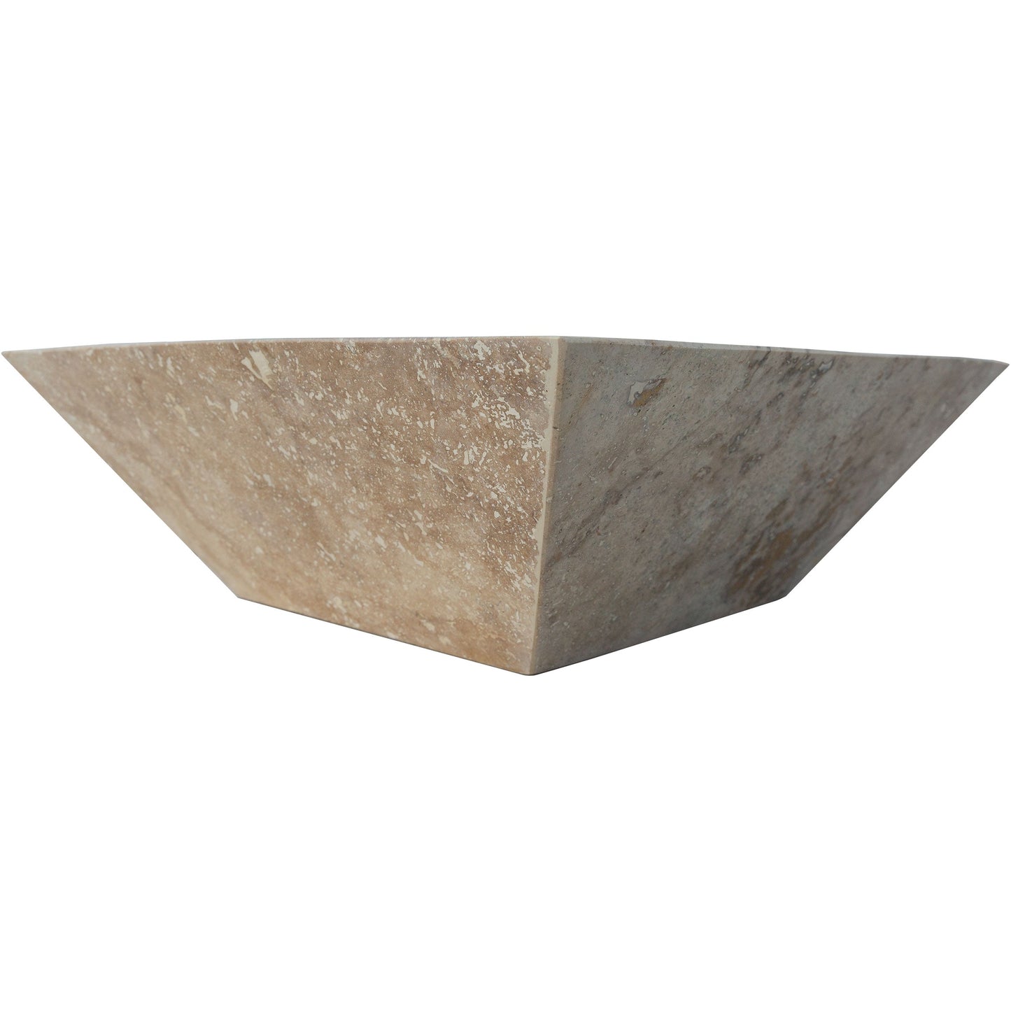 Aspendos Handcrafted Travertine Fire Pit – 24" Natural Stone Outdoor Hearth