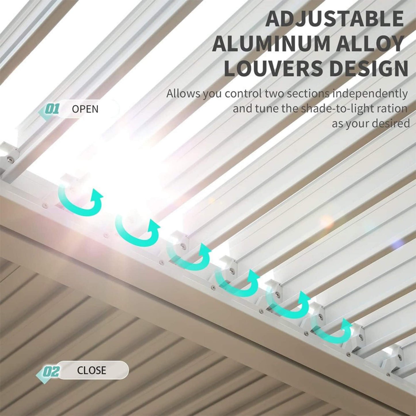 The Horizon Grand 12' x 20' Bioclimatic Pergola | Dual-Zone Adjustable Roof